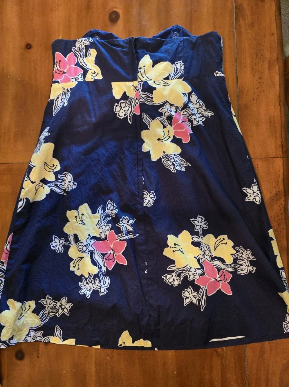 Lilly Pulitzer Navy Dress with Pink And Yellow Flowers Size 8 - Picture 3 of 4